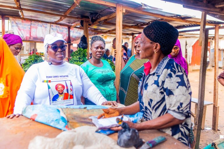 POWA President Takes Welfare Outreach to Abuja Barracks, Supports Women Traders After Unannounced Market Visits